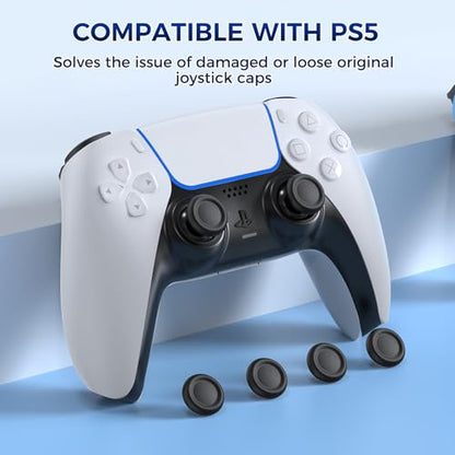 Joystick Replacement Cap Thumb Grips for PS5/PS4 Controller, IINE PS5/PS4 Controller Button Stick Covers, 3D Analog Cap Skin Replacement Part Repair Accessories, 6 PCS