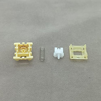 Tecsee Mechanical Keyboard Silent Shaft Switch Lubricated, Silent Linear Low Profile Yellow Medium Switch for Tablet Notebook Desktop Computer Peripheral Keyboard(70PCS Linear) - color: Linear