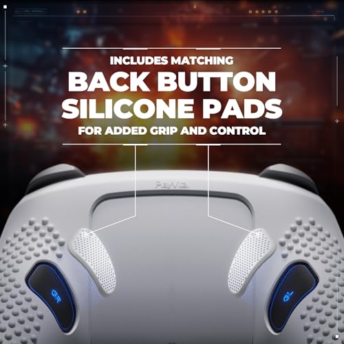 PlayVital Silicone Cover Skin for Nintendo Switch 2 Pro Controller – 3D Studded Edition Anti-Slip Grip Protector Case for Switch 2 Pro with Back Button Cap, Thumb Grips & Sticker - White - color: White