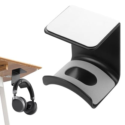 YAODHAOD Headset Hanger Holder Wall Mount, Sticky Headset Stand Holder Clip Under Desk for All Headphone/Controller (Black,Hanging Style) - color: Black, size: Hanging Style
