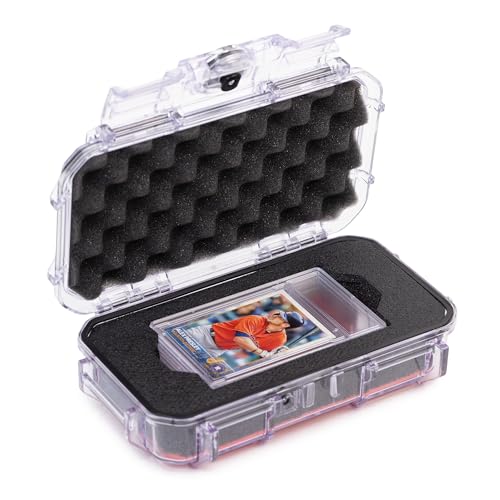 Evergreen Collector Cases - Trading Card Storage - 5 Graded or Magnetic Slab Compatible with PSA BGS SGC Baseball Basketball YuGiOh (Clear) - color: Clear, size: 5 Slabs