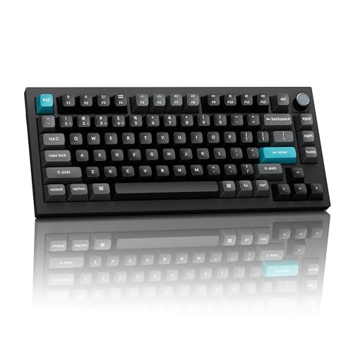 Keychron Q1 Ultra 8K 75% Wireless Mechanical Keyboard, Aluminum Hot-Swappable RGB, Red Switch, 82 Keys, 600h Battery Life, 2.4GHz/Bluetooth/Wired, ZMK Programmable, Mac Windows Linux – Black - color: Keychron Silk POM Switch - Red