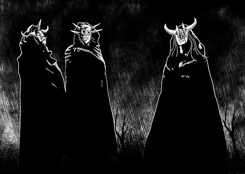 Free League MÖRK Borg Gamemaster Screen - Five-Paneled Roleplaying Game Tool with Demonic Art