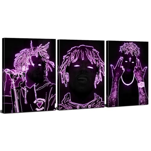 Black Man Canvas Wall Art Living Room Modern Abstract Black People Canvas Painting Fashion Male Framed Artwork Black and White Hypebeast Wall Decor for Teen Boy Bedroom Bathroom Decoration 16x24 x3P - color: Fashion, size: 16x24 Inch