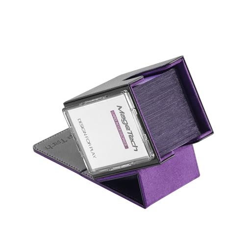 Mage Tech Adventurer [Hero] Modular Deck Box - Holds 99 Double-Sleeved Cards - Includes Avatar Holder - Ultra-Rugged, Expandable Design - MTG Commander/EDH & More - Black/Purple - color: 2. Eclipse (Black/Purple), style: 2. Hero