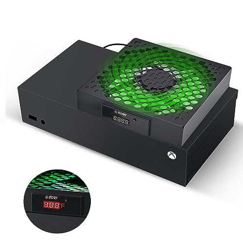 G-STORY Cooling Fan for Xbox Series S Auto 3 Speed Adjust Temp Display - Black - color: BLACK