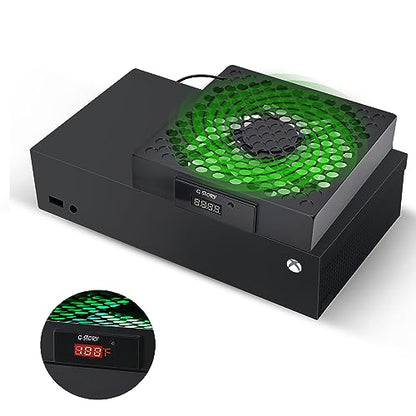 G-STORY Cooling Fan for Xbox Series S Auto 3 Speed Adjust Temp Display - Black - color: BLACK