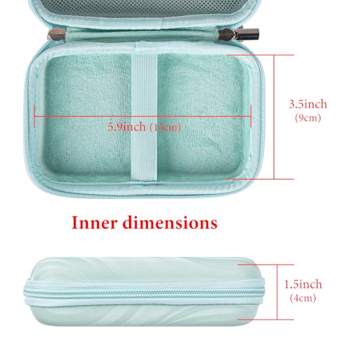 TOCCOOL Handheld Game Console Carrying Case, Protective Travel Retro Mini Game Box for Charging Cable, Earphones, Batteries and Accessories (Lake Blue) - color: Blue