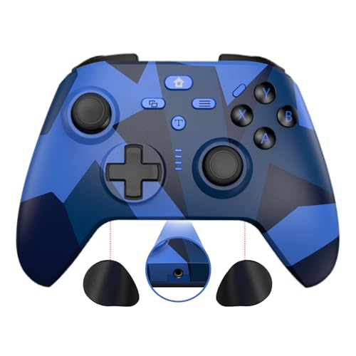 BETMI Wireless Controller Compatible with Xbox|PC, Built-in Audio Jack | Built-in Audio Jack/Macro/Turbo/Hall Effect Joysticks/2.4GHz Dongle, Compatible with Xbox One, Series X/S (Blue/Black)