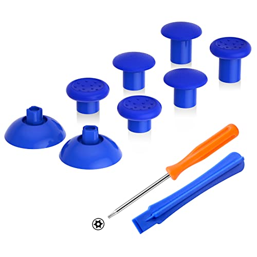 eXtremeRate ThumbsGear Xbox Seires X/S용 교체 가능한 썸스틱 - 편안함 향상 - 3가지 높이 돔형 및 오목한 그립 인체 공학적 조절 가능한 조이스틱 Xbox One S/X/Elite용 - 블루 - color: 블루.