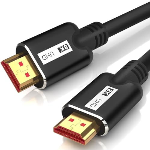 8K HDMI Cable 2.1 6FT, Ultra High Speed 48Gbps HDMI Cable Braided Cord, Supports 4K@120Hz, 4K@144Hz, HDR 10, eARC Compatible with Dolby PS5 Monitor HDTV - size: 6Feet
