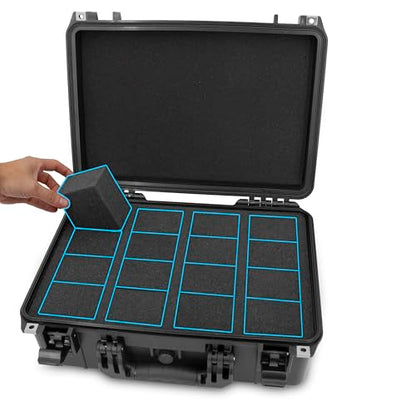 CASEMATIX Graded Card Case Compatible with 130+ BGS PSA Graded Sports Trading Cards, Waterproof Graded Slab Card Box with Precision Cut Graded Card Storage Box Foam Dividers