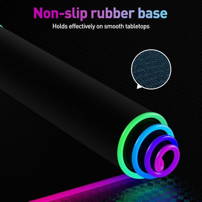 Wireless Charging RGB Gaming Mouse Pad 10W, 10 Light Modes Extra Large Mousepad,LED Mouse Mat 800x300x4MM, Non-Slip Rubber Base Computer Keyboard Mat for Gaming, PC, Laptop, MacBook,Desk.