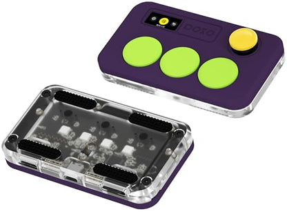 KEEBMONKEY DOIO Sayo OSU Rapid Trigger Hall Effect Keyboard with Joystick and Screen, CNC Aluminum RGB One Handed Macro Pad for Rhythm Games,USB-C Custom Programmable keypad (Purple(3 Key)) - style: Purple(3 Key)