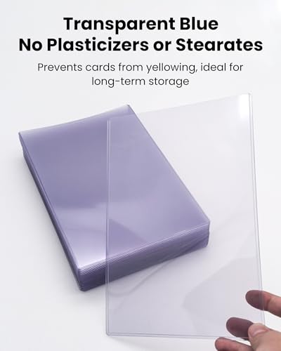 6x9 Toploader 25 Pack, Rigid PVC Jumbo Card Sleeves 39PT | Hard Plastic Protectors for Protecting Oversized Trading Cards, Photos, Postcards, Prints, Documents and Tickets, Blue Tint - size: 6 x 9 in – Fits Up to 6.06 x 9.06 in