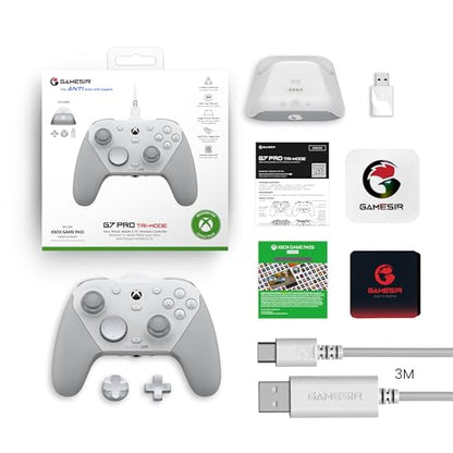 GameSir G7 Pro Wired Controller for Xbox Series X|S, Xbox One, Wireless Gamepad for PC&Android with TMR Sticks, Hall Effect Analog Triggers, 1000Hz Polling Rate, 3.5mm Audio Jack - White - color: White