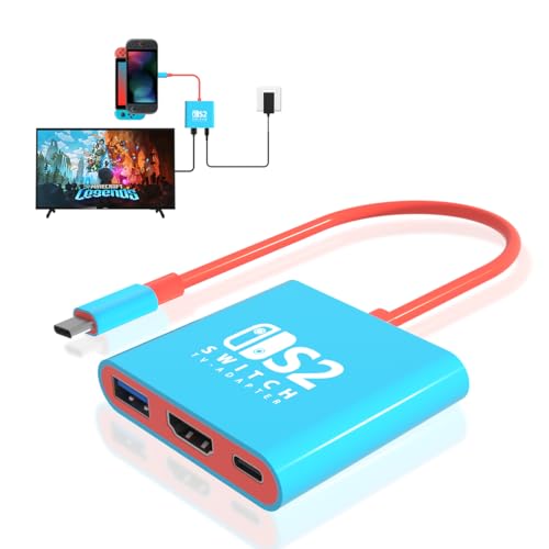 Switch 2 Docking Station for Nintendo,Switch 2 Dock Adapter Compatible Switch2/OLED/Steam Deck Support 4K60HZ Switch2 TV Dock Mode with HDMI2.0,Portable Nintendo Switch2 Docking Station for Switch2/1 - size: S2/1 Updated Version