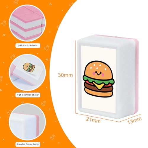 Vita Mahjong Game Set with Stickers, 65 Tiles DIY Plastic Mahjong Block Set, 2 Player Seaside Escape Push Tiles Game (Pink) - color: Pink