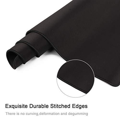 Gaming Mouse Mat/Mouse Pad 23.6x11.8x0.12Inch | XXL Mouse pad | Table mat/Large Size | Improved Precision and Speed | Rubber Base for Stable Grip on Smooth Surfaces Non-Slip (60x30Black004) - color: 60x30Black004