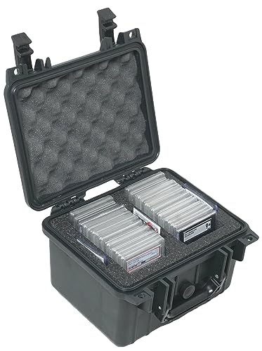 Case Club 53 Graded Card Slab Carrying Case - Waterproof Slotted Storage Fits PSA/BGS/FGS/SGC Graded Slabs - Sports/Trading Collector Box for Baseball - Travel Holder for Slabs/Sleeves/Loose Cards - style: 53 Graded Slabs (Non-slotted)