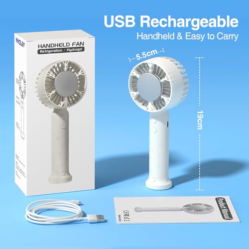 Portable Cooling Fan with Refrigeration Mode - Handheld Fan that Blows Cold Air, 3 Speed Cooling Plate with Rechargeable Battery and Quick Cool Down for Outdoor, Travel, Camping, Working