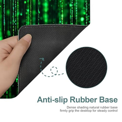 Matrix Code Extended Gaming Mouse Pad 31.5"x11.8" Mousepad, Large Desk Pad Desk Mat for Gaming & Office, Non-Slip Rubber Base - color: 41, size: 31.5" x 11.8"
