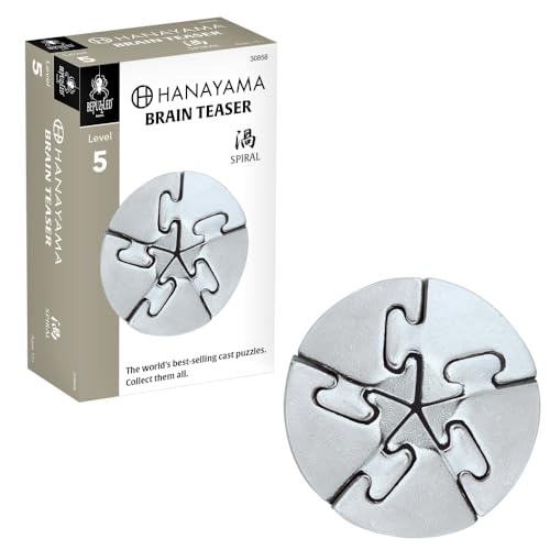 BePuzzled | Spiral Hanayama Metal Brainteaser Puzzle Mensa Rated Level 5, for Ages 12 and Up