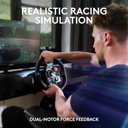 Logitech G29 Driving Force Racing Wheel and Pedals, Force Feedback, Real Leather + Logitech G Driving Force Shifter - For PS5, PS4 and PC, Mac - Black - style: PS5, PS4, PC/Mac
