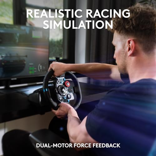 Logitech G29 Driving Force Racing Wheel and Pedals, Force Feedback, Real Leather + Logitech G Driving Force Shifter - For PS5, PS4 and PC, Mac - Black - style: PS5, PS4, PC/Mac