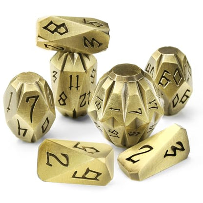 ZHOORQI Metal DND Dice Stonehenge Polyhedral Die Set for RPG(JS-Bronze | D and D Dice, 7Pcs/Set Unique Cool Dice, Perfect Dice Gifts for Dungeons and Dragons RPG Role Play Games - color: Jsz-bronze