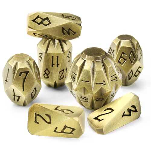 ZHOORQI Metal DND Dice Stonehenge Polyhedral Die Set for RPG(JS-Bronze | D and D Dice, 7Pcs/Set Unique Cool Dice, Perfect Dice Gifts for Dungeons and Dragons RPG Role Play Games - color: Jsz-bronze