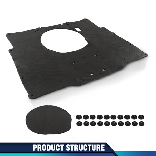 PIT66 Hood Insulation Pad Heat Shield & Clips Compatible with 1980 1981 Chevy Camaro Black - style: 1980-1981 Chevy Camaro