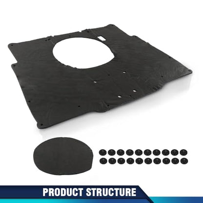 PIT66 Hood Insulation Pad Heat Shield & Clips Compatible with 1980 1981 Chevy Camaro Black - style: 1980-1981 Chevy Camaro