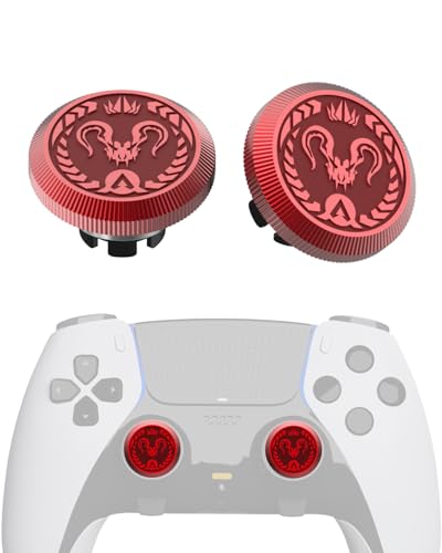 KD.FLY Metal Thumbsticks for PS5 Edge Controller Stick Module, 2Pcs Custom Thumb Sticks Grips Joystick Replacement Kit for PS5 Dual Sense Edge Accessories, Thumbstick Accessories Parts, Predator Emblem - color: Predator Emblem