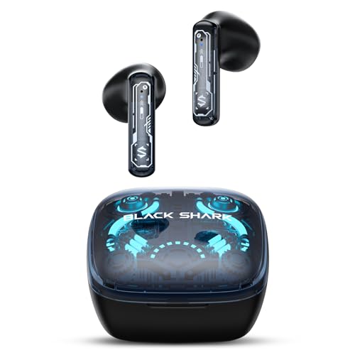 Black Shark True Wireless Gaming Earbuds, Bluetooth 5.3 with Music Mode, 30 Hours Playback Time, Clear Stereo Calls in-Ear Headphones for Android/Phone/Computer - Lucifer T15 - style: Lucifer T15