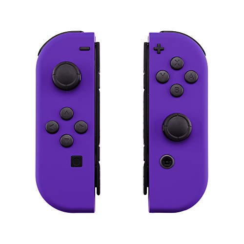 eXtremeRate Replacement Handheld Controller Housing with Full Set Buttons, DIY Replacement Shell Case for NS & NSO Console – Console Shell NOT Included - color: Purple
