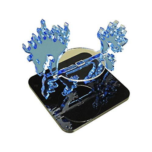 LITKO Phantom Steed Character Mount | Compatible with D&D & Pathfinder | Fluorescent blue acrylic phantom steed mount | 2-inch square base | 30mm platform for hero | Requires glue assembly - style: 2-Inch Square Base