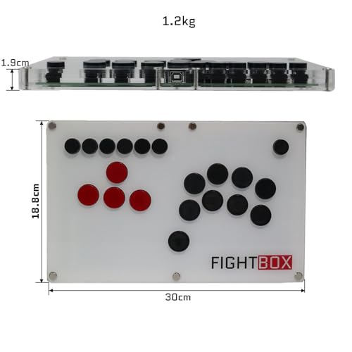FightBox B3-PC All Button Leverless Arcade Fight Stick Game Controller Compatible With PC/PS3/Switch