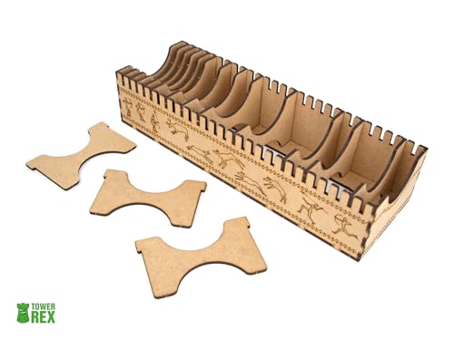 TowerRex Organizer for Paleo Board Game and Paleo Expansions, Board Game Insert, Token Tray, Card Holder, Board Game Accessories