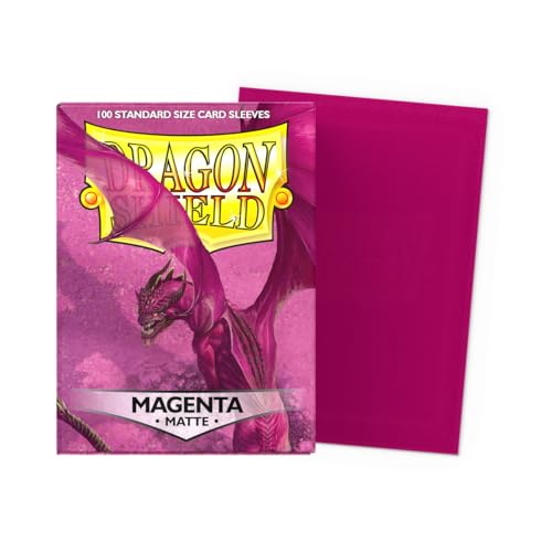 Dragon Shield | Standard Size Card Matte Sleeves | 100 CT - Smooth & Tough Premium TCG Sleeves | Compatible with Pokemon, Flesh & Blood, One Piece & Magic the Gathering | Magenta - color: Magenta