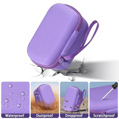 Baval Hard Case for Playstation 5 PS5 DualSense Wireless Controller | Protective Storage Box, Specifically Design for PS 5 Controller, Soft Velvet Lining, Customized Slots, Snug Fit, Purple Case - color: Purple Hard Case