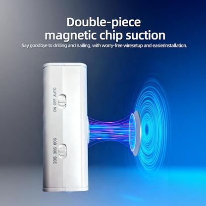 DAMI RGB Motion Sensor Night Light, Magnetic Rechargeable Wall Light with 10 Colors, Up Down Ambient Sconce, Stepless Dimming, 3 Timers, Wireless Stick-On LED for Bedroom, Gaming Room, Closet, Stairs