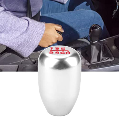 Dweekiy 2.25 Inch Silver Universal Manual Gear Shift Knob - Direct Replacement 6 Speed Shifter Head with Adapters for Most Cars - color: Silver