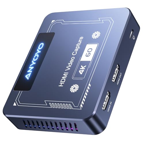 4K@60Hz HDMI Capture Card, USB3.0 Game Capture Video, 4K@60FPS HD Recording, High-Speed Data Transfer, Game Capture,Video Capture Applicable for Live Streaming, Screen Sharing