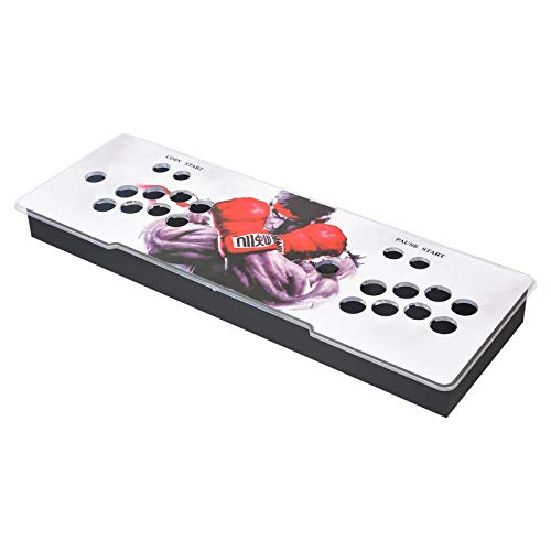 ARCADORA DIY Arcade Console Case Acrylic Panel Video Game Machine Box Replacement Case, Supports 8 Buttons, Home Cabinet 2 Players DIY Joystick Accessories Kit Empty Box
