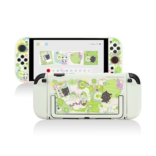 GeekShare Slim Protective Case Compatible with Switch 2 (2025), Anti-Scratche and Shock-Absorption Dockable Hard Shell for Switch 2 Game Console - Lucky Clover Memo - color: Lucky Clover Memo