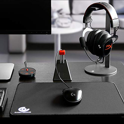 CASETHRONE Gaming Mouse Cable Management,aBell Mouse Bungee Device for Esports FPS Game(Black)