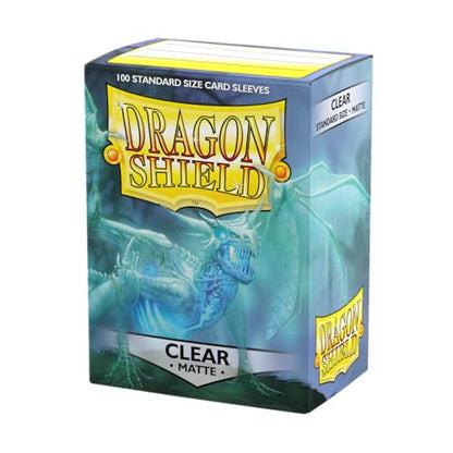 Dragon Shield | Standard Size Card Matte Sleeves | 100 CT - Smooth & Tough Premium TCG Sleeves | Compatible with Pokemon, Flesh & Blood, One Piece & Magic the Gathering | Clear - color: Clear