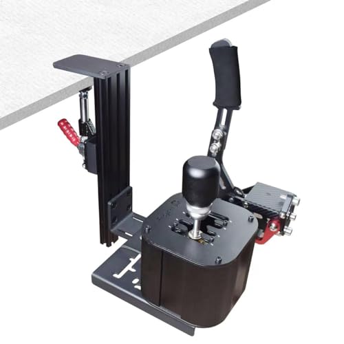 BUJ Universal Racing Simulator Desk Mount - Compatible with Logitech, Thrustmaster, Fanatec Shifters & Handbrakes, Plus USB Handbrake Models