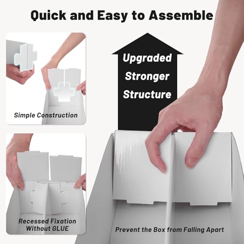 NUMINA 6 Pack 2-Row Large Card Storage Boxes, Holds up to 1800 Cards per Box (10800 Total), Heavy-Duty Cardboard Organizer with Dividers for MTG, Toploader & Sports Cards - size: 6 Pack